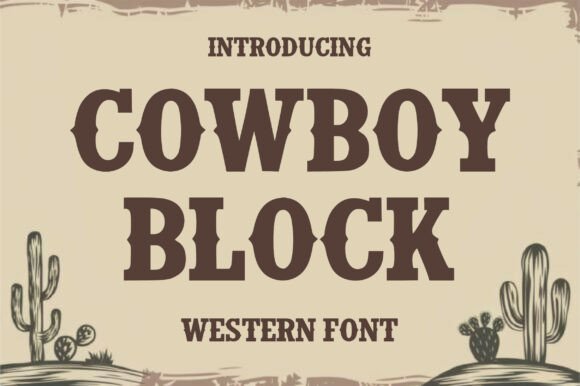 Cowboy Block: A Bold Western Display Font for Authentic Design