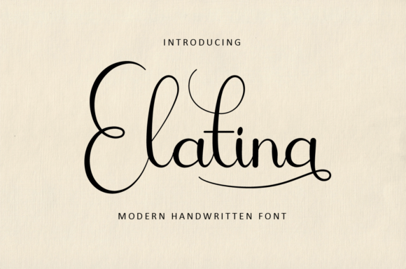 Elatina: A Handwritten Font That Elevates Design with Elegance