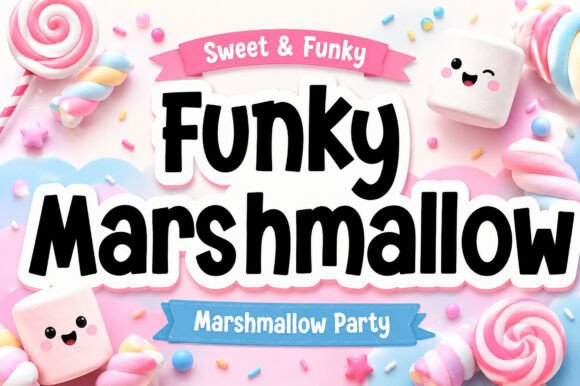 Funky Marshmallow: A Sweet Display Font for Creative Projects