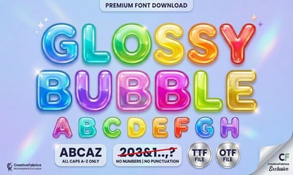 Glossy Bubble: A Playful Font That Adds a Pop of Fun to Your Designs