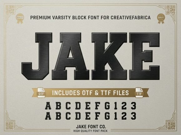 Jake: The Ultimate Varsity Block Font for High-Impact Designs