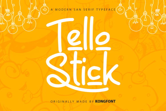 Tello Stick: A Playful Handwritten Script Font for Modern Designers